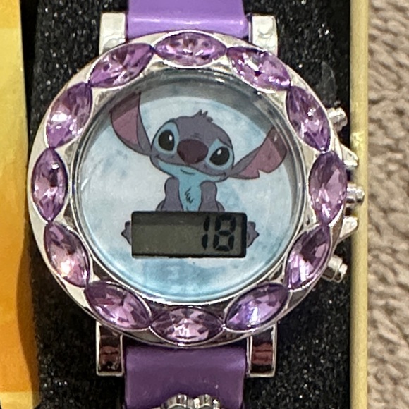 Disney Stitch Purple Gem Kids Watch - Picture 2 of 3